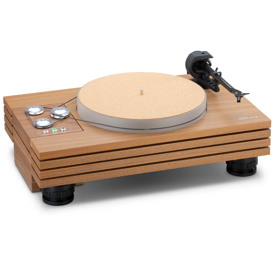 Music Hall MMF 11.3 SE Walnut Turntable - High Fidelity Vinyl Record Player with Belt Drive & Adjustable Tonearm - Perfect for Audiophiles & Home Entertainment Systems