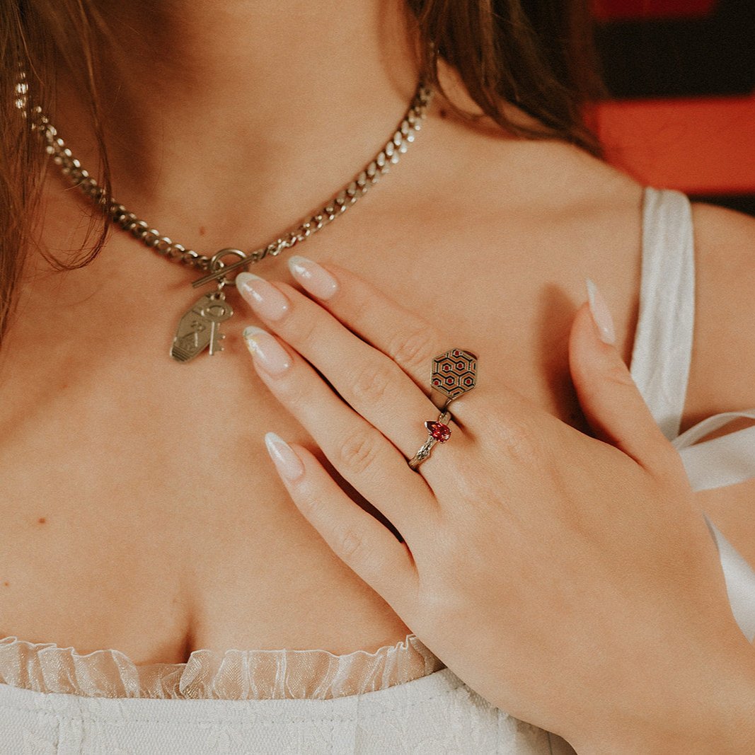 Room 237 Overlook Key Necklace - The Shining Inspired Jewelry - Perfect for Horror Movie Fans & Cosplay Costume Accessories