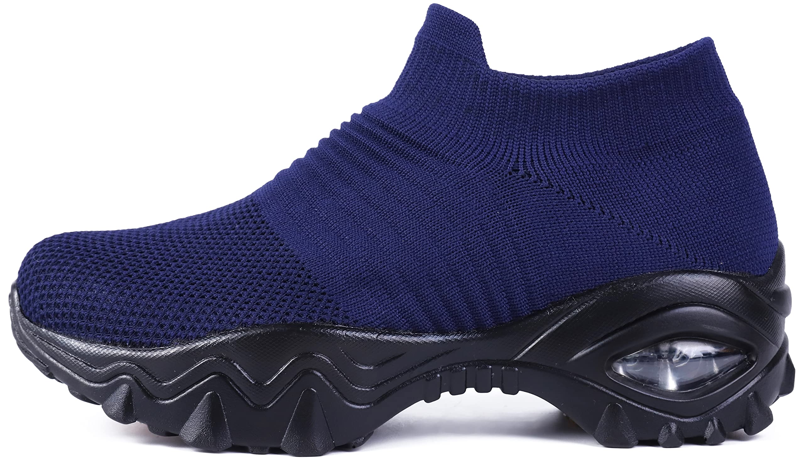 ENOSKY Women's Wide Width Non-Slip Sneakers with Arch Support - Hypersoft Comfort Walking Shoes for Work, Gym & Daily Wear - Height Increasing Sock Shoes for Women