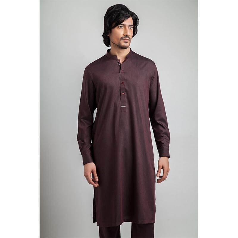 Stylish Blood Maroon Kurta and Pyjama Set for Men - Traditional Indian Ethnic Wear - Perfect for Festivals, Weddings & Casual Wear