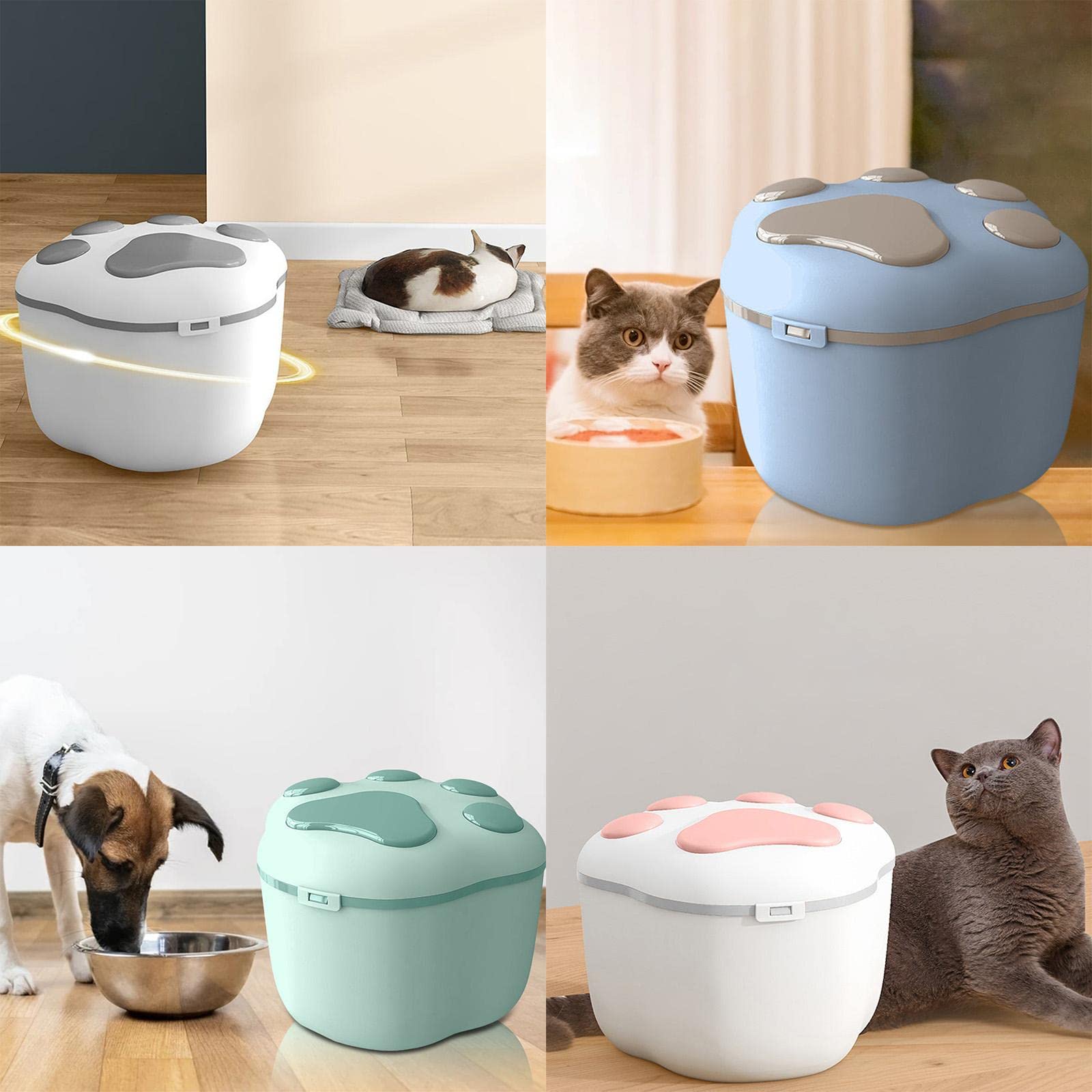 10KG Airtight Dog Food Storage Container - Sealed Pet Food Bin for Cereal, Rice & Dry Goods | Large Capacity Pet Supplies Organizer | Ideal for Kitchen, Pantry & Pet Feeding Areas | Pink