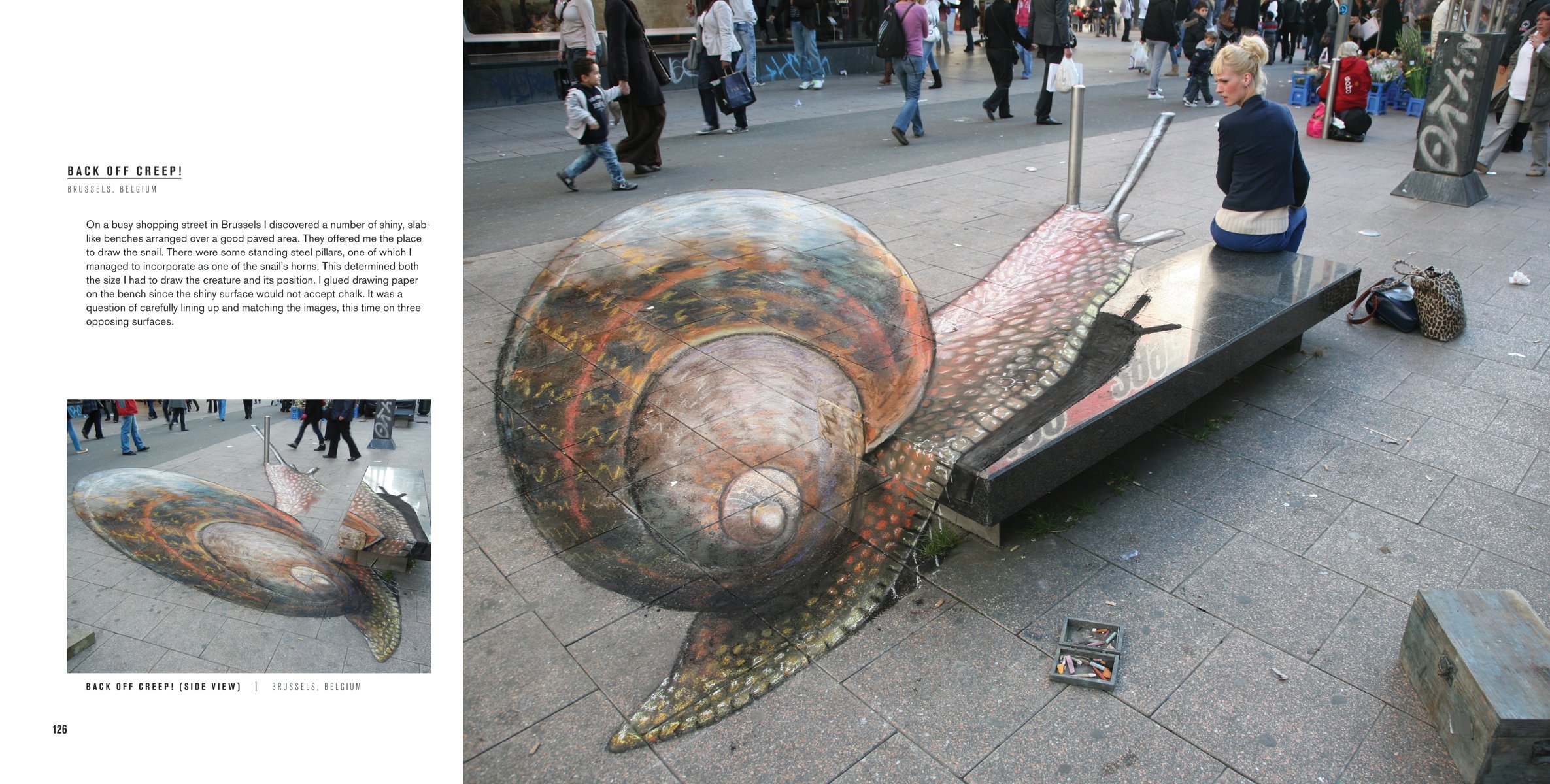 Julian Beever 3D Pavement Chalk Art Book - Stunning Optical Illusion Street Drawings for Artists & Fans - Perfect for Urban Art Inspiration & Home Decor