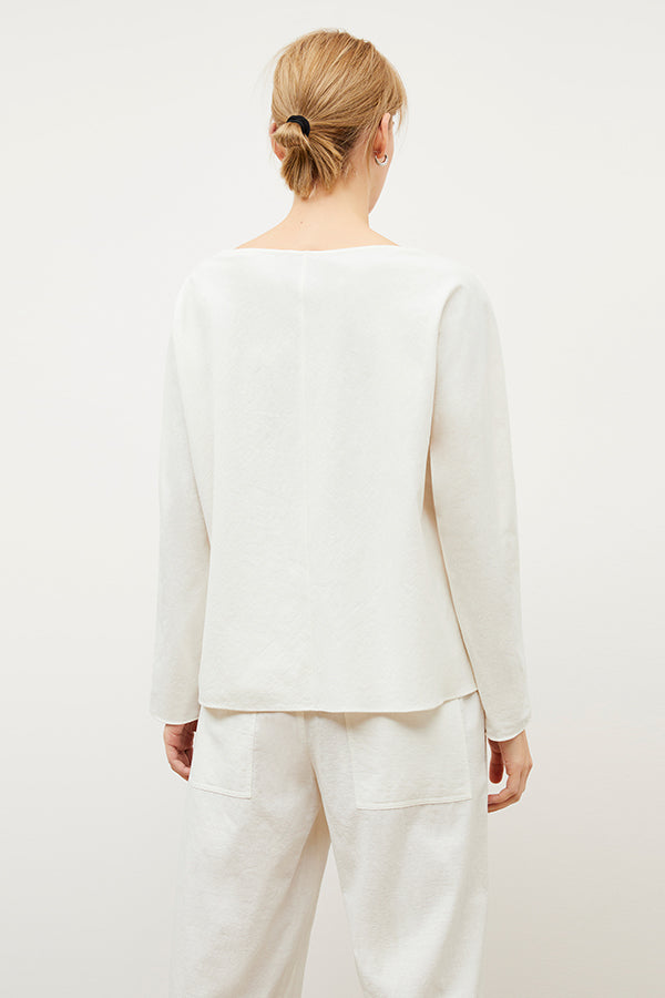 Madelyn Pants - Double Faced Linen Pants in Ivory | Comfortable & Stylish Women's Trousers for Work, Travel & Casual Wear