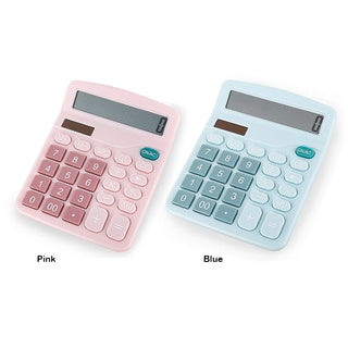 12-Digit Dual Power Large Screen Calculator with Solar & Battery - Perfect for Office, School, and Financial Calculations