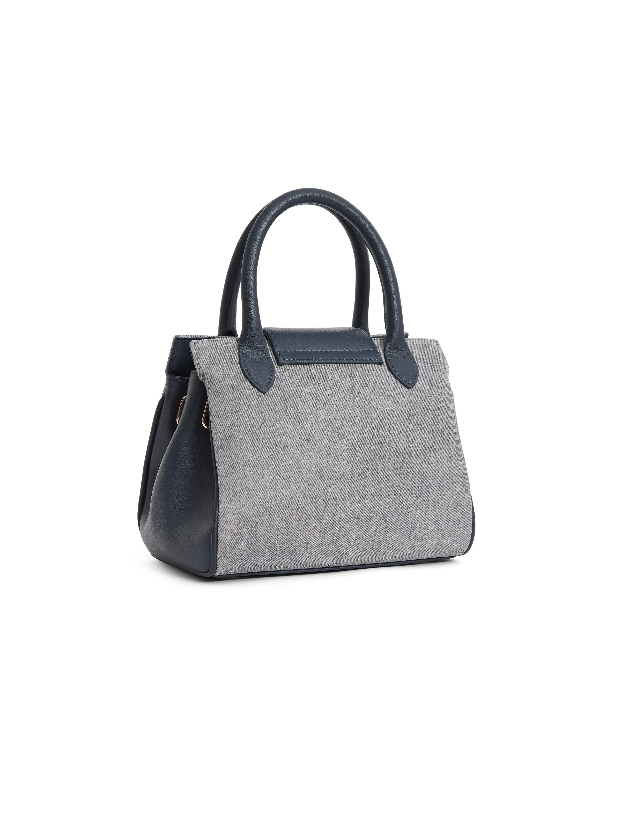 Mini Windsor Handbag - Stylish Denim & Suede Crossbody Bag for Women | Perfect for Work, Travel & Everyday Use