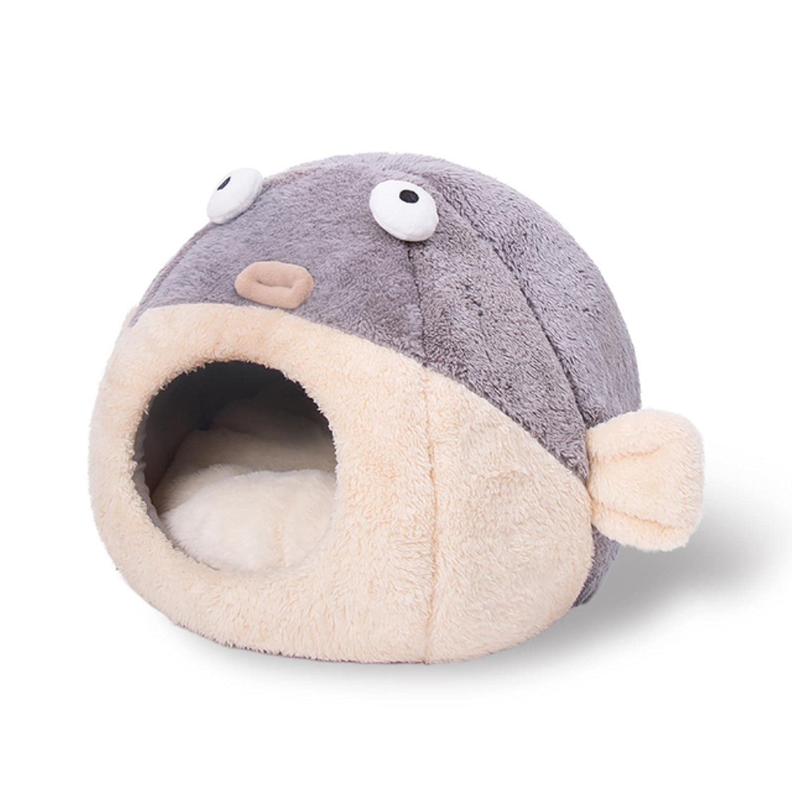 Cozy Round Cat Bed - Soft & Warm Pet Sleeping Cave for Cats - Plush Recliner Cushion House for Indoor Kittens - Perfect for Winter Naps & Cuddles by Madezz