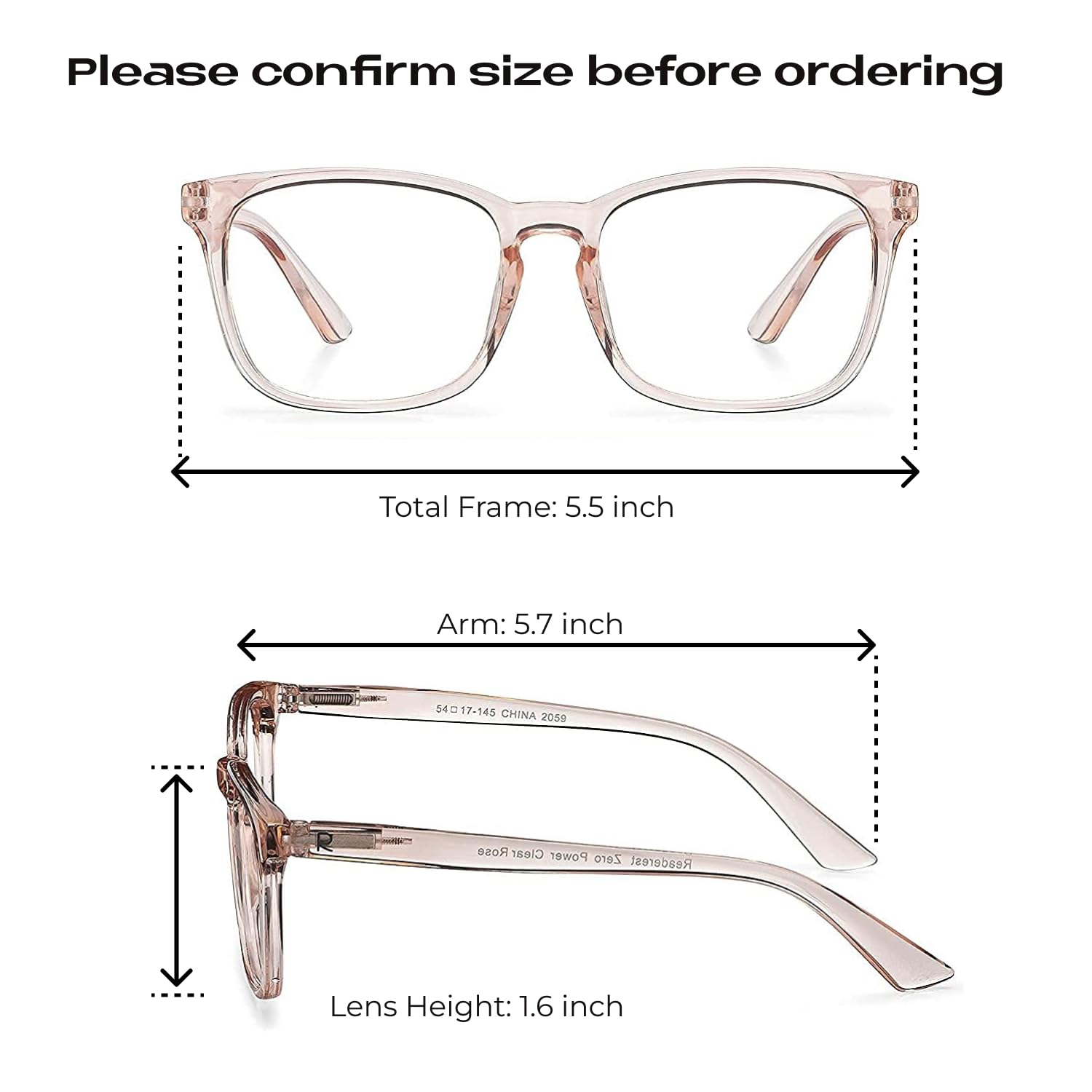 Readerest Blue Light Blocking Reading Glasses - Anti Glare Computer Eyeglasses with UV Protection (0.00 Magnification, Blush) - Thin Reflective Lens for Eye Strain Relief - Stylish Unisex Design for Office, Gaming & Screen Time