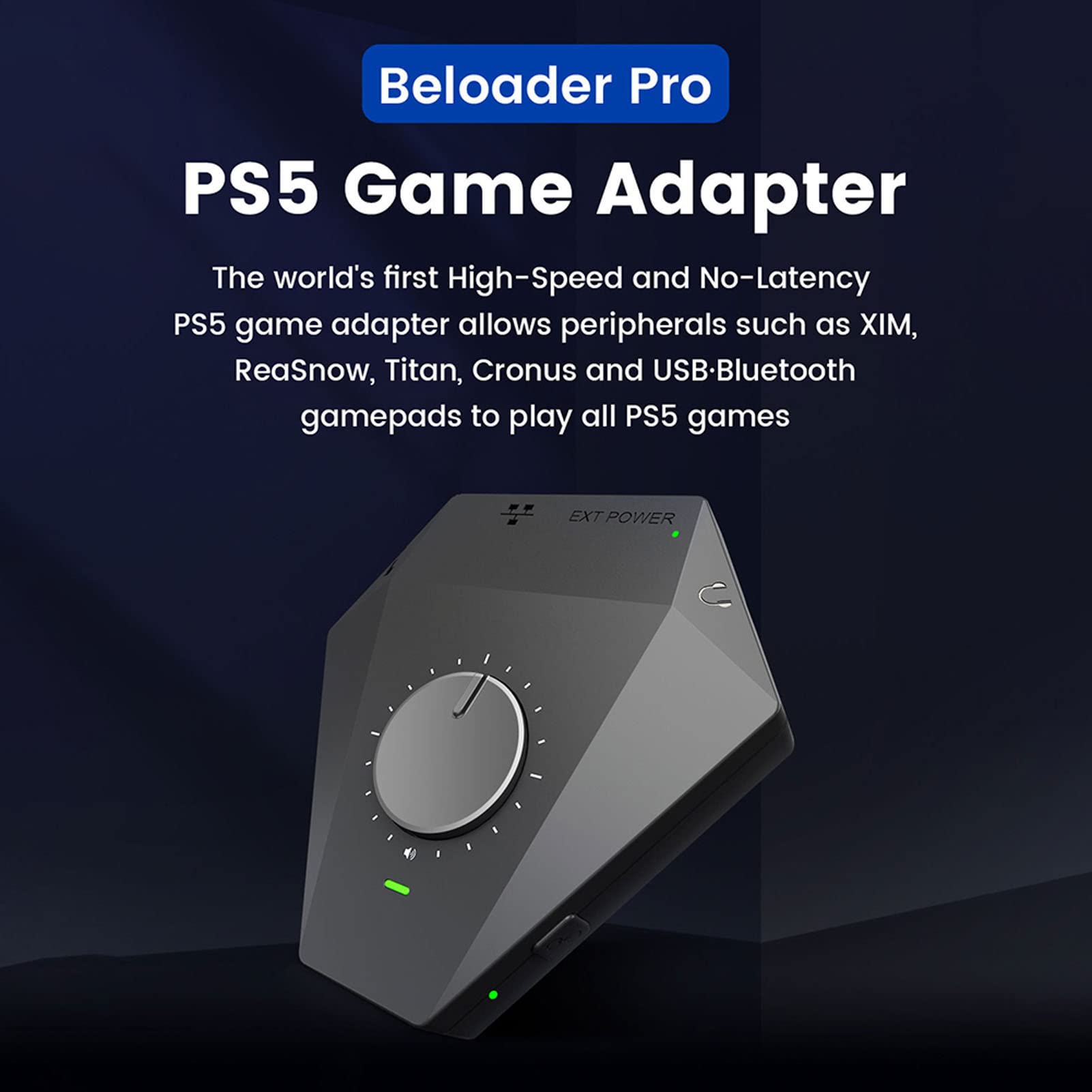 PS5 Game Adapter with Ethernet Port & Bluetooth 5.0 - USB Keyboard Mouse Converter for PS5 Console - Compatible with XIM, ReaSnow, Titan & Cronus - Works with All PS5 Games - Perfect for Competitive Gaming & FPS Titles