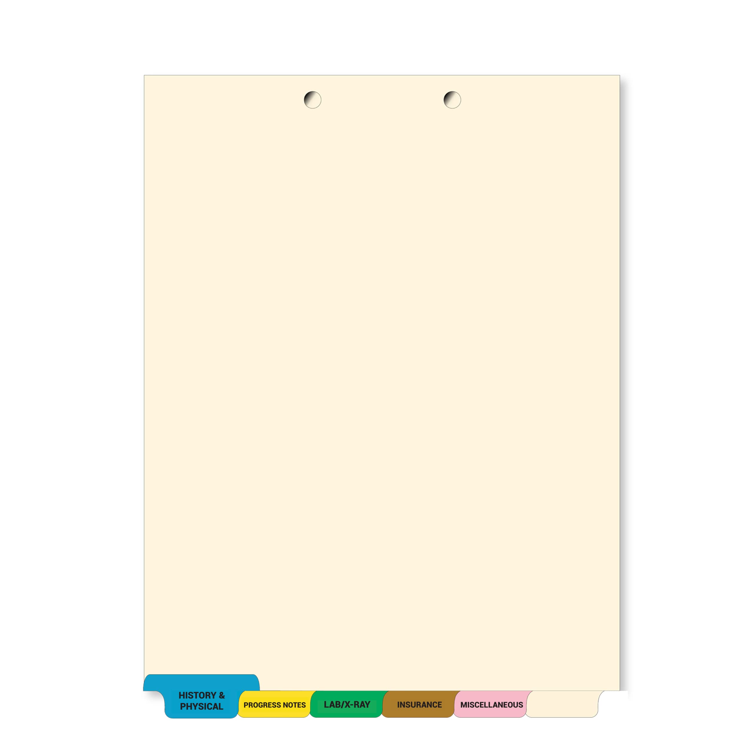 Premium Medical Chart Dividers - 260 Sets of 6 Healthcare Index Tabs, 8.5
