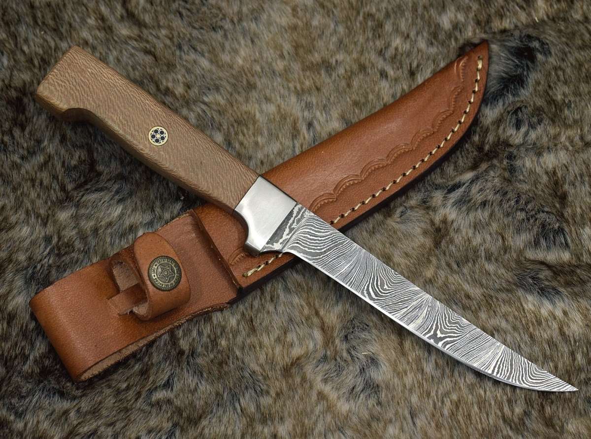Premium Monarch Damascus Fillet Knife - 7