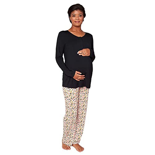 Magnetic Me Soft Modal Nursing Pajamas with Easy Magnet Closure - Comfortable Maternity Sleepwear for Breastfeeding Moms - Perfect for Nighttime Nursing and Relaxing at Home