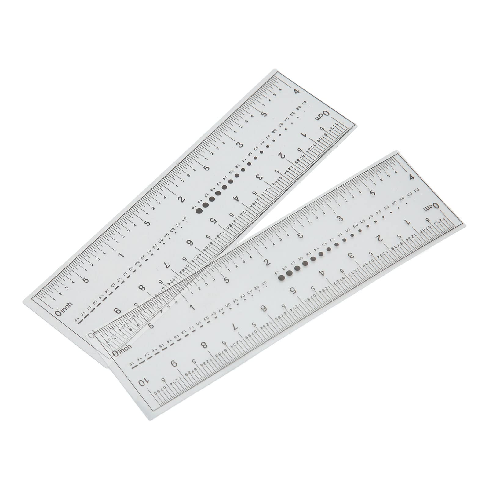 Professional Flexible Transparent Nail Measure Ruler - 10PCS Nail Art Measuring Tool for Manicure & Pedicure | Perfect for Salon, DIY Nail Design & At-Home Nail Care