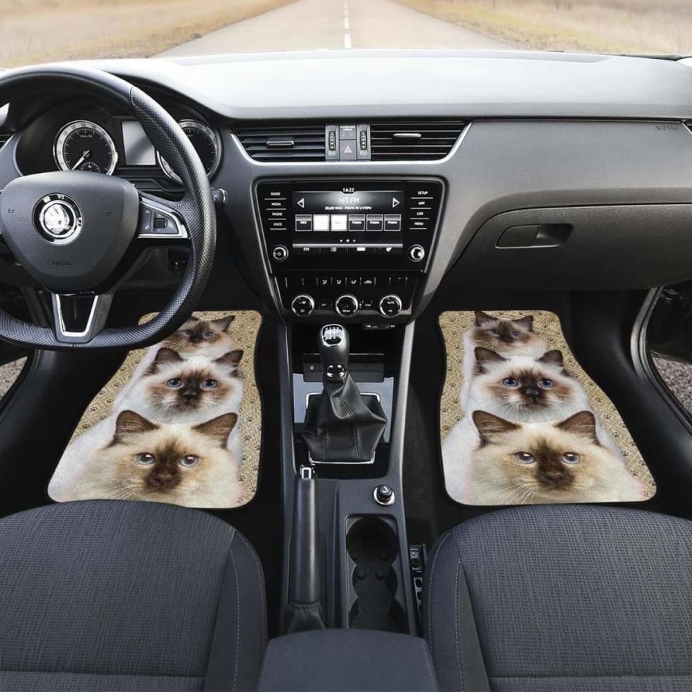 Birman Cat Car Floor Mats - Funny & Durable Non-Slip Auto Mats for Birman Cat Lovers | Perfect Gift for Pet Owners & Car Accessories Enthusiasts | Ideal for Sedans, SUVs & Trucks