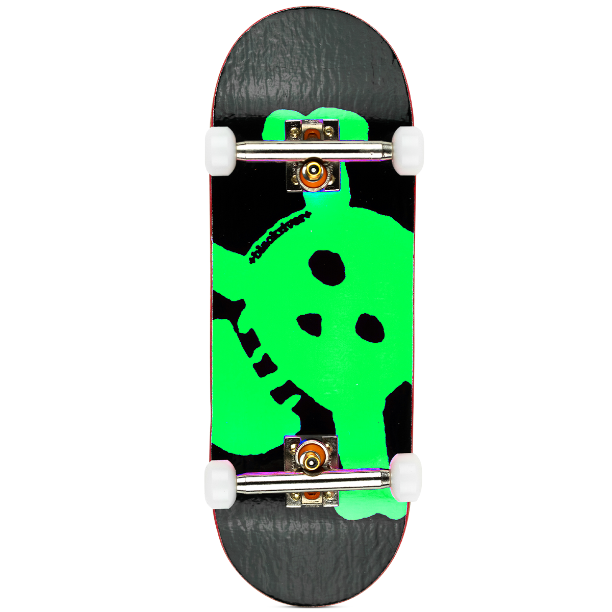 Blackriver Fingerboard Complete - Green Skull Design | Professional Mini Finger Skateboard for Tricks & Stunts | Perfect for Skateboard Enthusiasts & Collectors