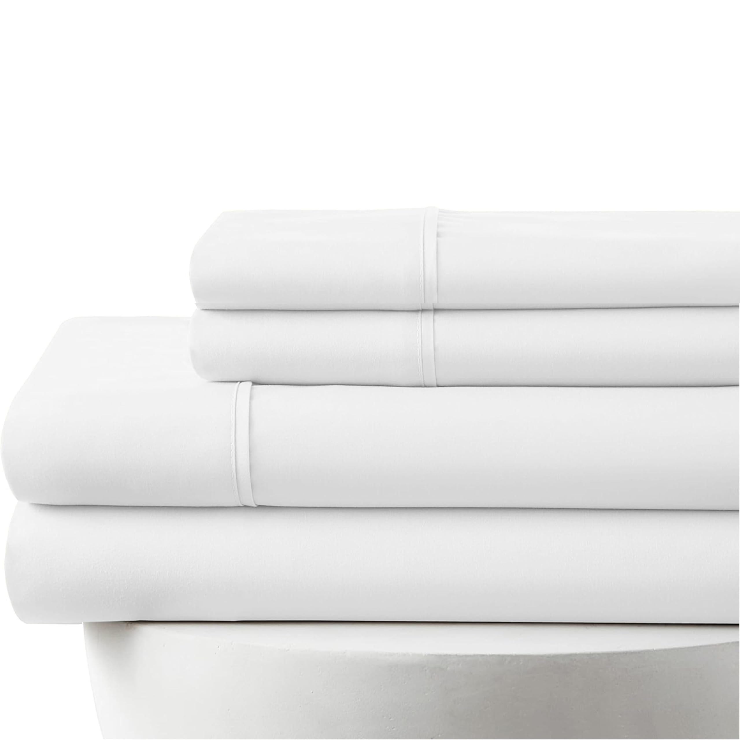 800 Thread Count 4-Piece Bed Sheet Set - 100% Long Staple Cotton, Ultra Soft & Deep Pocket (22