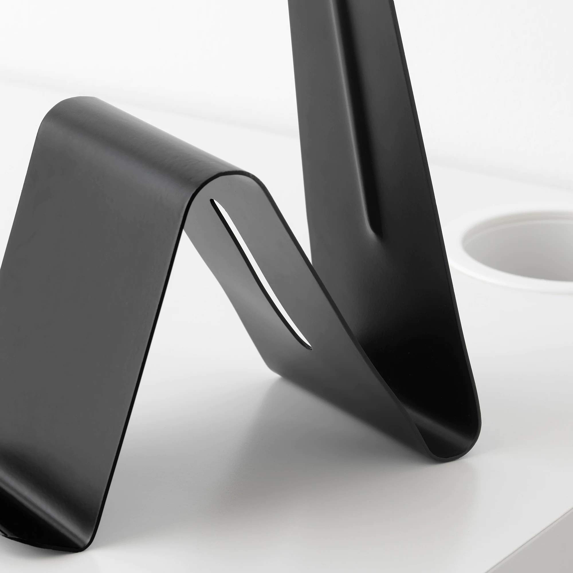 IKEA Mojlighet Headset and Tablet Stand - Black (004.342.77) | Organizer for Desk, Office & Home | Perfect for Work, Gaming & Streaming Accessories