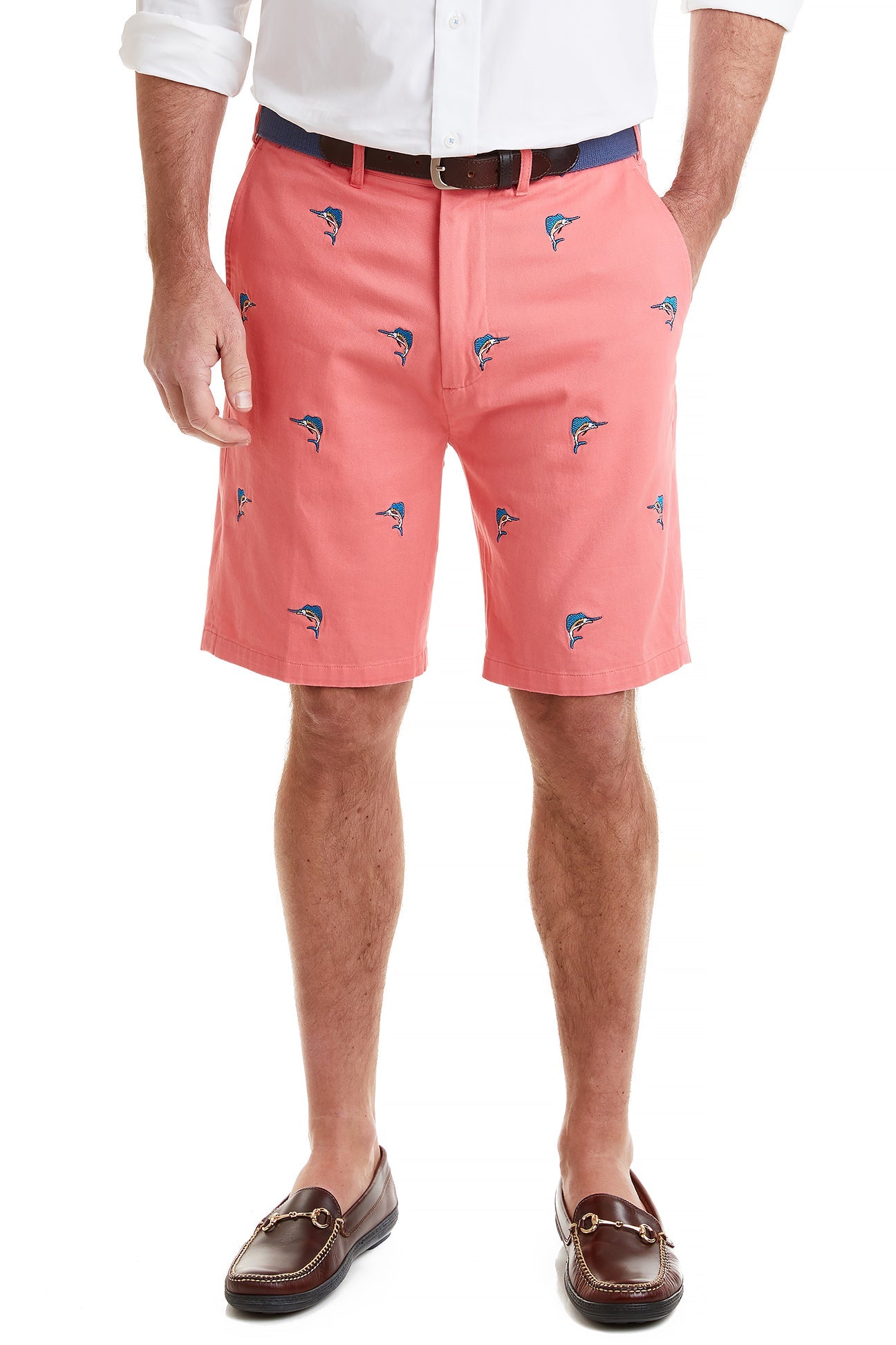 Cisco Short Stretch Twill Sunset with Sailfish - Comfortable Stretchy Twill Fabric for Outdoor Adventures, Fishing, and Casual Wear