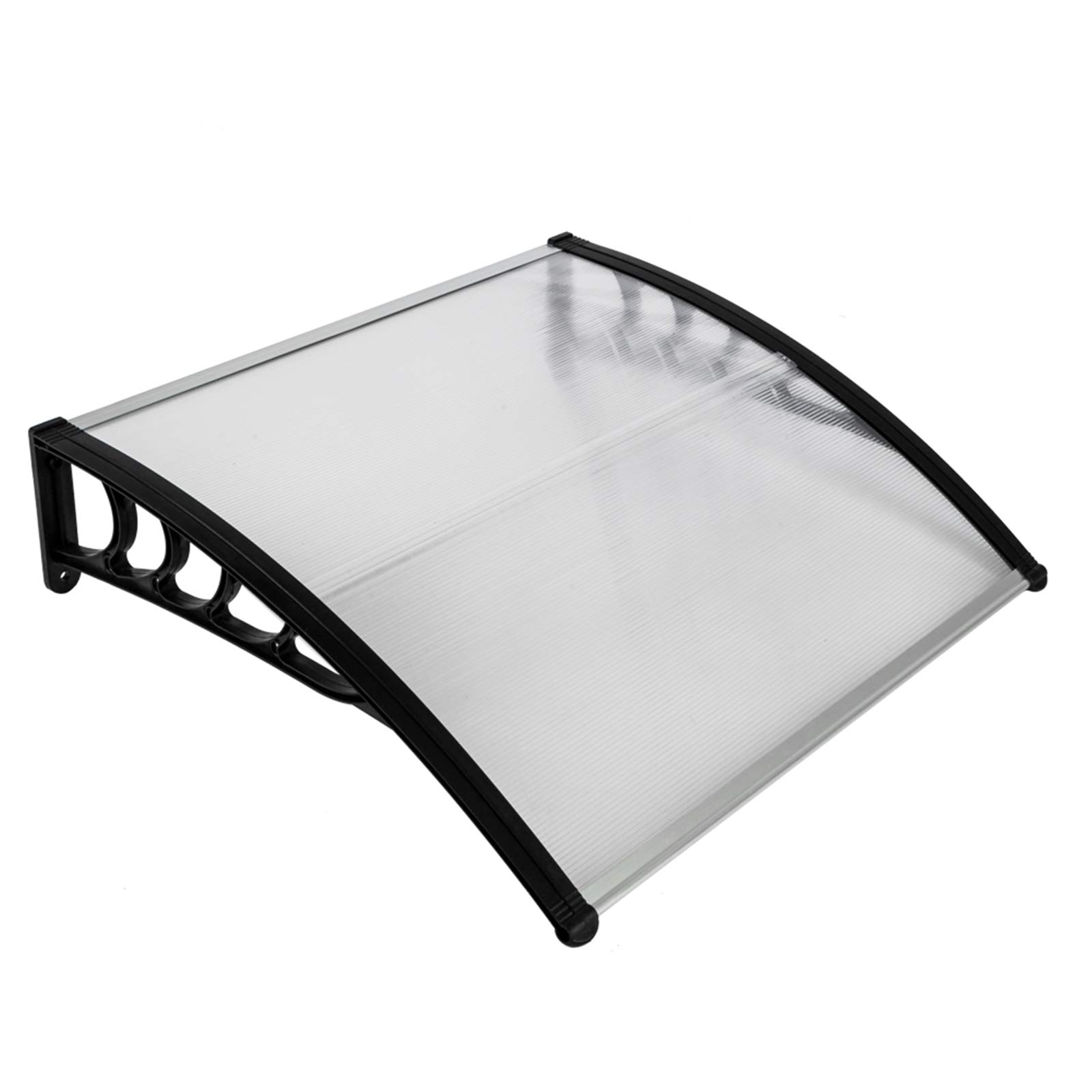 Black Patio Door Window Awning Canopy - Waterproof Rain Cover for House Doors & Windows, Modern Outdoor Eaves Protection - Perfect for Patio, Deck, and Entryway Weather Protection