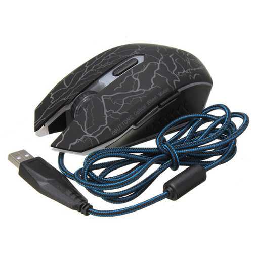 7 LED RGB Colorful Optical 2400DPI 6 Buttons USB Wired Gaming Mouse for PC Laptop - Perfect for FPS, MMO, and Office Work