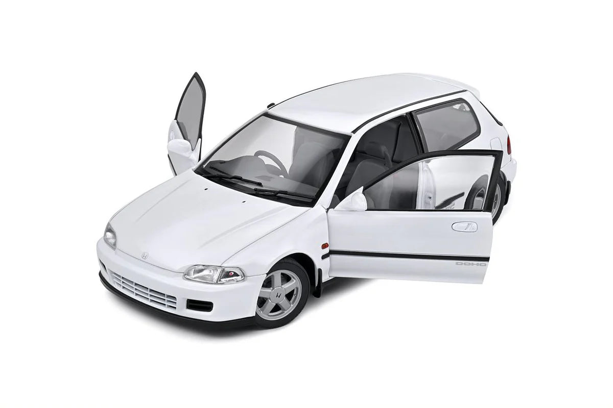1:18 Scale Solido Honda Civic EG6 Diecast Model Car - White - Collectible Toy for Car Enthusiasts & Display for Home/Office Decor