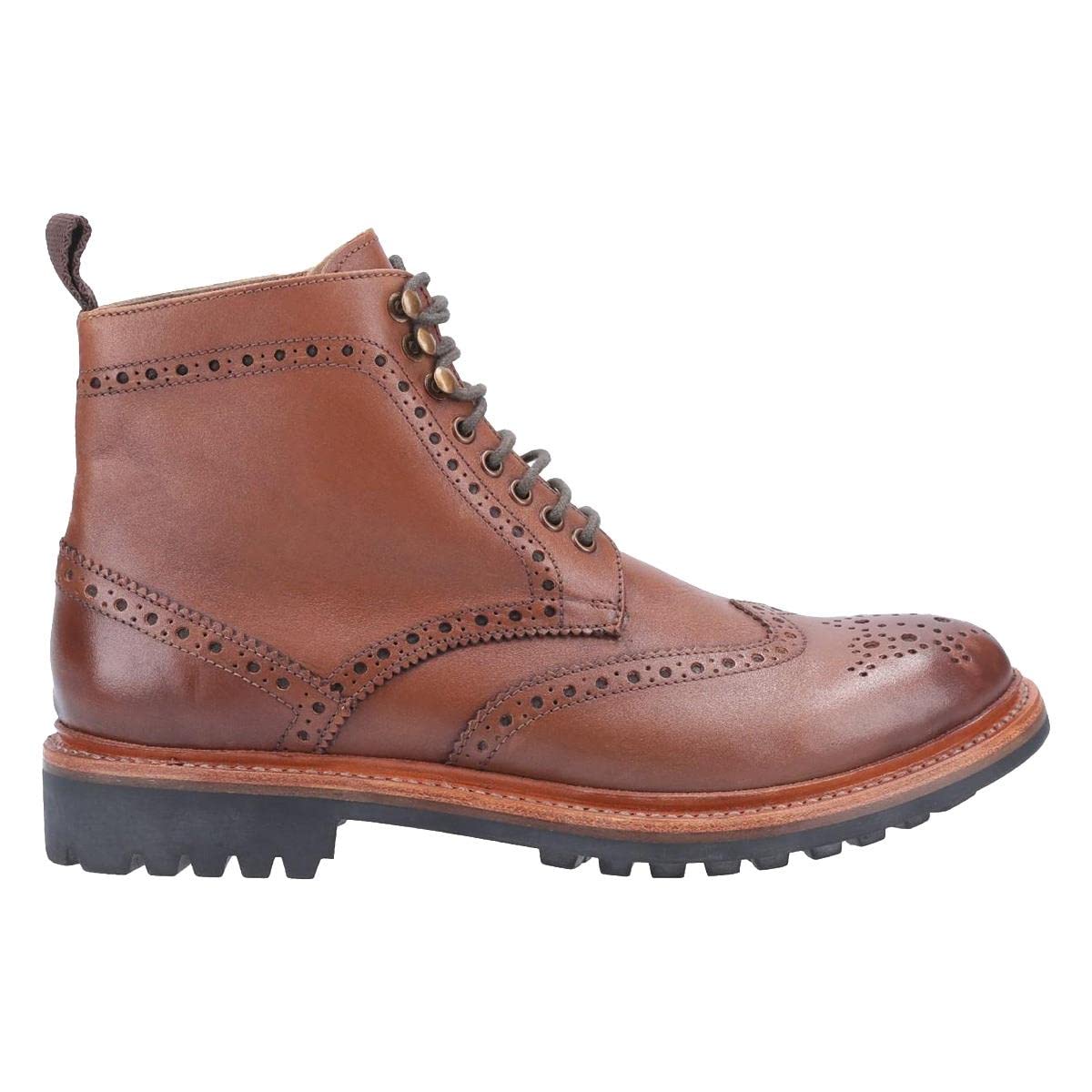 Men's Brown Cotswold Rissington Commando Boots - Waterproof Hiking & Outdoor Work Boots for Men, Perfect for Trekking, Camping & Construction Sites