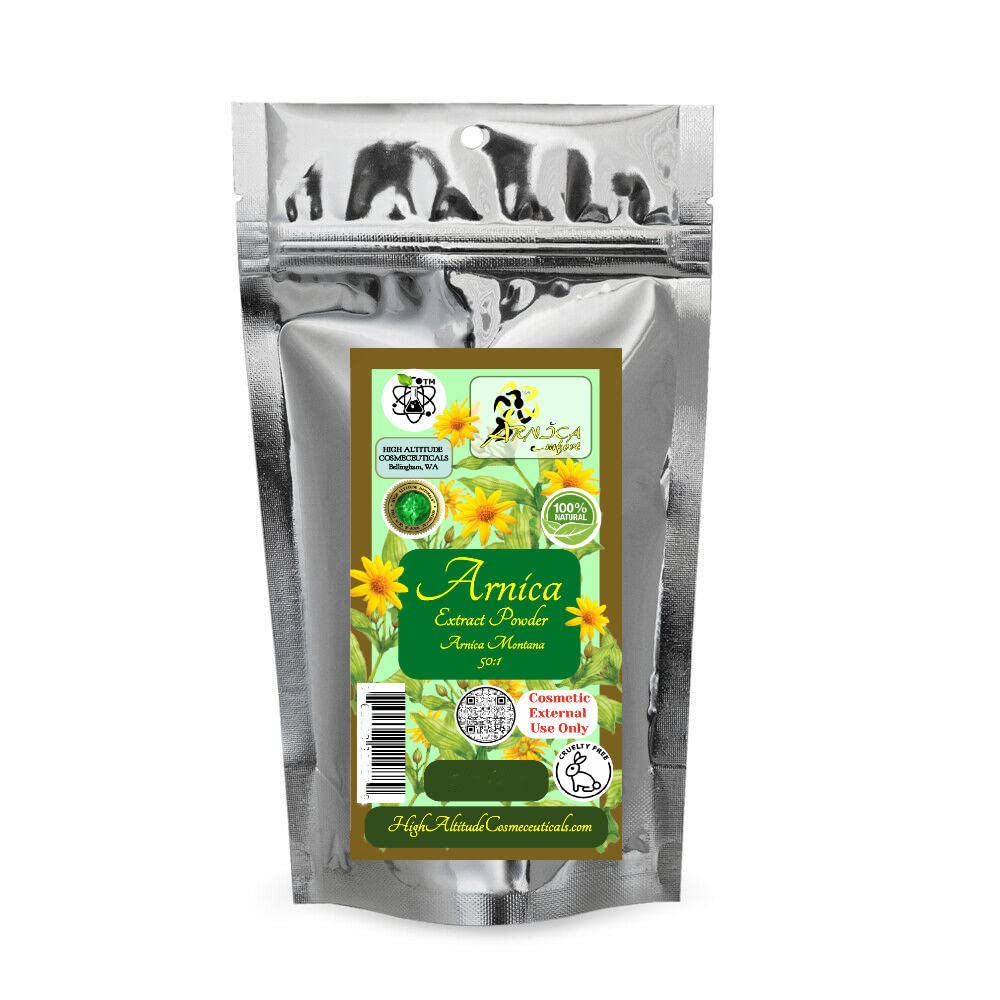 8oz (224g) Extra Strength ARNICAmfort Arnica Montana Extract Powder (50:1 High Concentration) - Soothe Sore Muscles & Joints, DIY Massage Cream, Herbal Bath Salts, Body Soak for Relaxation - Perfect for Post-Workout Recovery, Spa Treatments & Natural Pain Relief