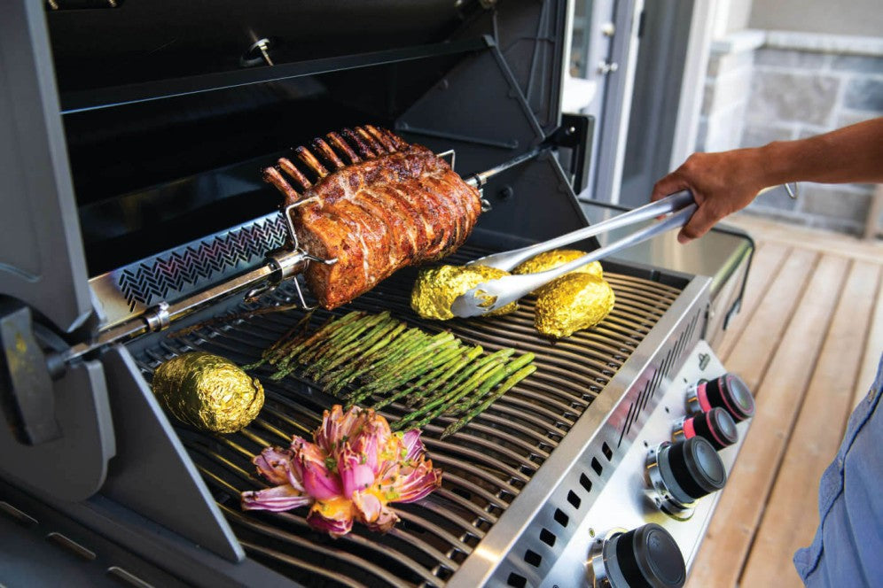 Napoleon Prestige 500 RSIB 4-Burner Propane Gas Grill with Infrared Side Burner - P500RSIBPSS - Perfect for Backyard BBQs, Outdoor Cooking & Entertaining