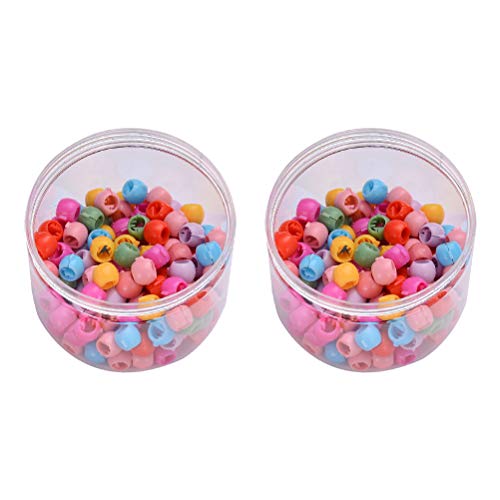 Minkissy 100PCS Mini Hair Claw Clips - 2 Boxes Plastic Round Rainbow Hair Pins for Women, Girls & Kids | Tiny Jaw Hair Clips for School, Work, Travel & Everyday Styling