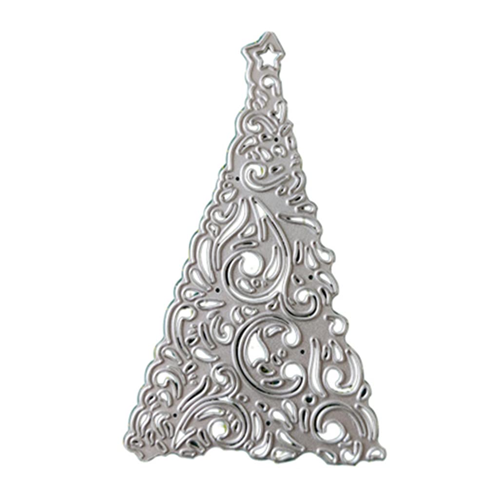 Premium Carbon Steel Christmas Tree Die Cuts for Scrapbooking - DIY Photo Album, Greeting Cards & Paper Crafts | Elegant Embossing Stencils for Holiday Card Making, Decorative Edges & Craft Projects | Perfect for Holiday Decorations, Gift Tags & Memory Books