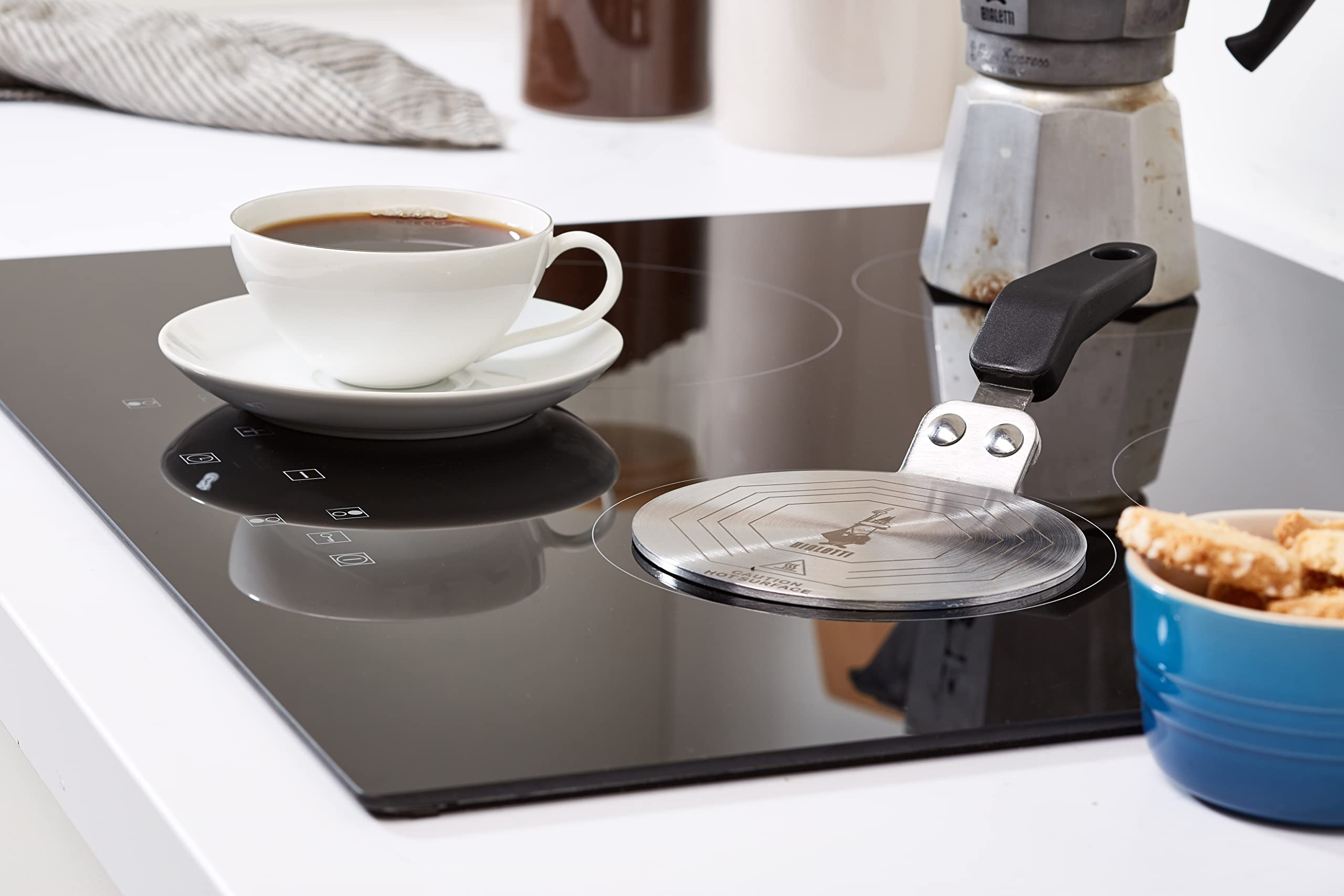 Bialetti Moka Induction Saucer Adapter for Small Cookware & Coffee Maker - 6 Cup Capacity, 13cm Diameter, Stainless Steel - Perfect for Stovetop Espresso Brewing & Induction Cooktops