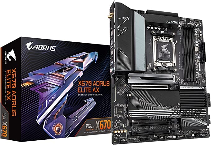 NGTEK AMD Ryzen 7 7800X3D 8-Core 16-Thread Gaming Processor Bundle with GIGABYTE X670 AORUS Elite AX Motherboard - High Performance Desktop PC Build for 4K Gaming, Video Editing & Streaming