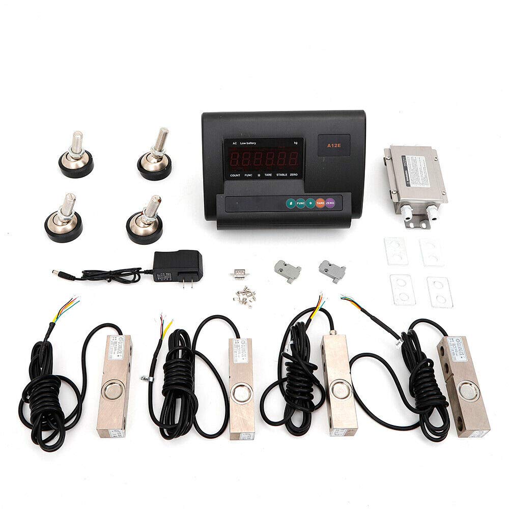 Heavy Duty Livestock Scale Kit - 5000lbs/2500kg Steel Beam Compression Load Cell Floor Scale for Cattle, Hogs, Pigs & Sheep with Digital Weight Indicator - US Stock - Perfect for Farm, Ranch & Veterinary Use