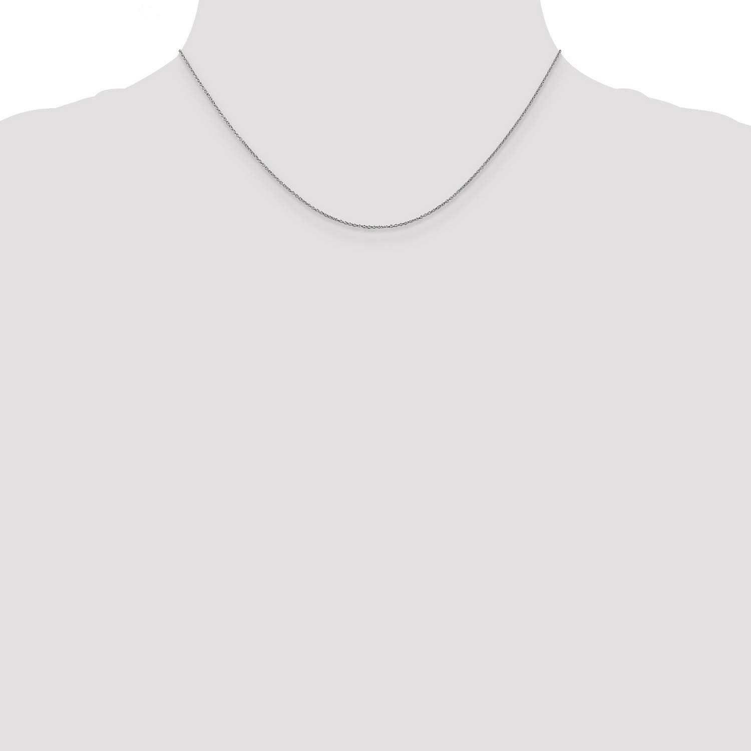 10K White Gold Classic Cable Chain Necklace or Anklet - Dainty & Elegant Jewelry for Women, Perfect for Everyday Wear, Gifts, and Special Occasions