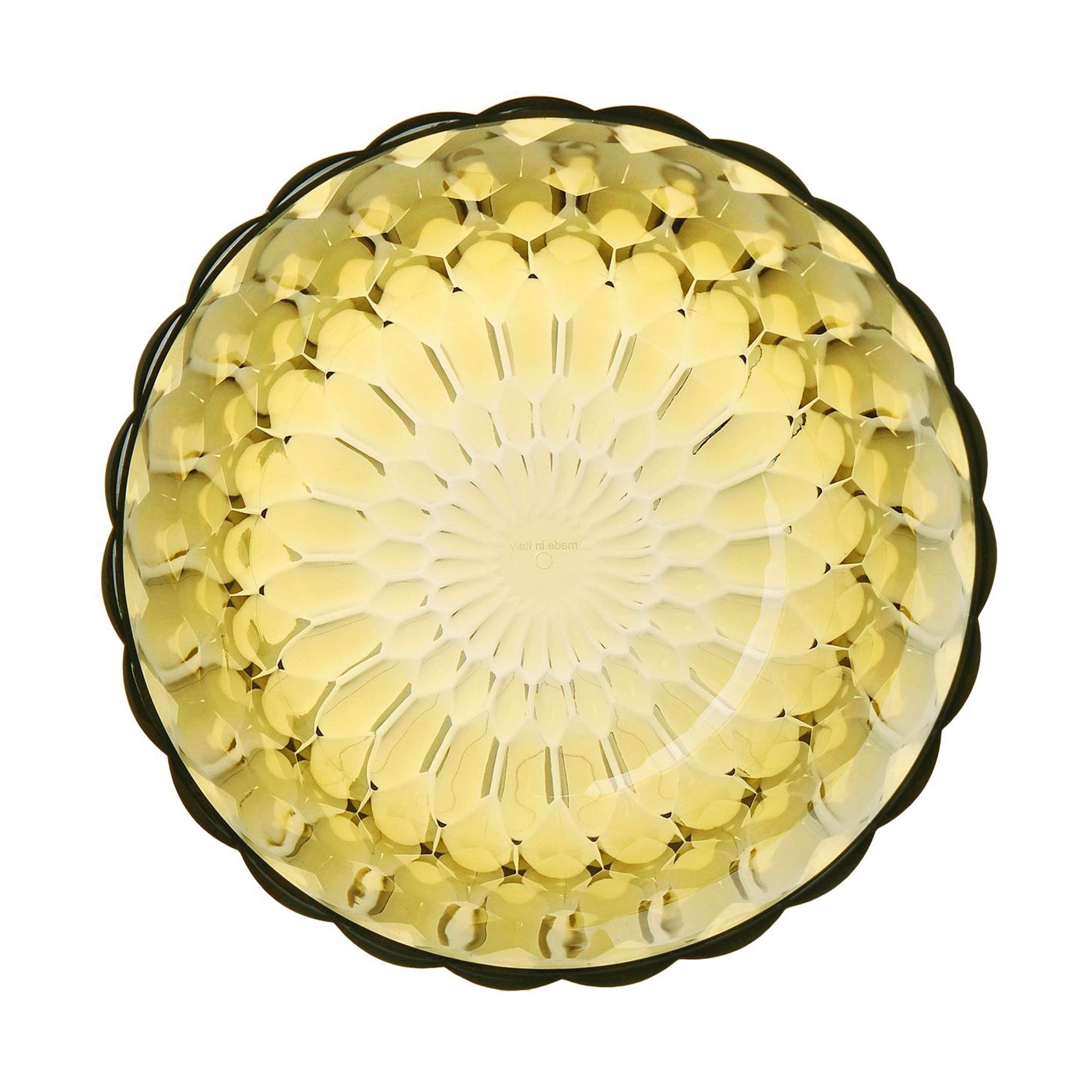 Kartell Jelly Vase by Patricia Urquiola - Set of 2 Transparent Yellow Glass Vases for Modern Home Decor | Perfect for Floral Arrangements, Centerpieces, and Living Room Accents