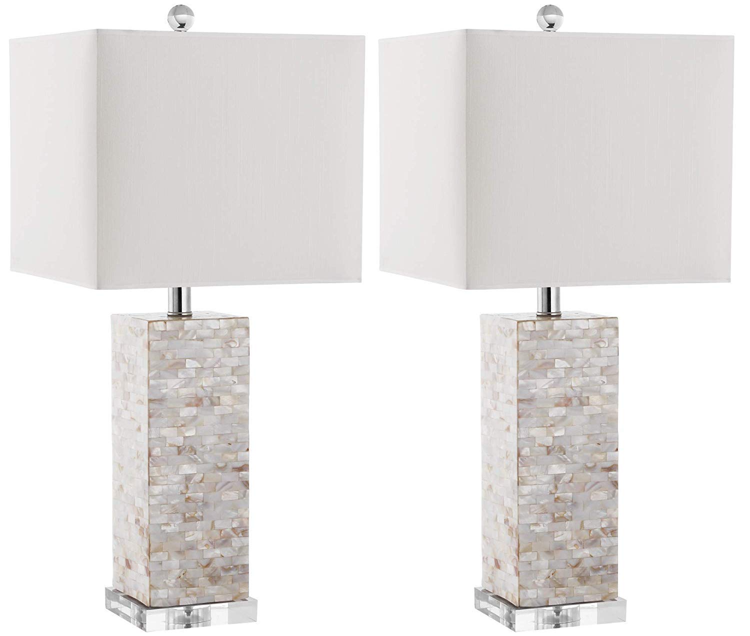 SAFAVIEH Homer 26-inch Coastal Table Lamp Set of 2 with LED Bulbs - Nautical Beach House Lighting for Bedroom, Living Room, Home Office & Nightstand | Perfect for Coastal Decor, Reading Nook & Ambient Lighting