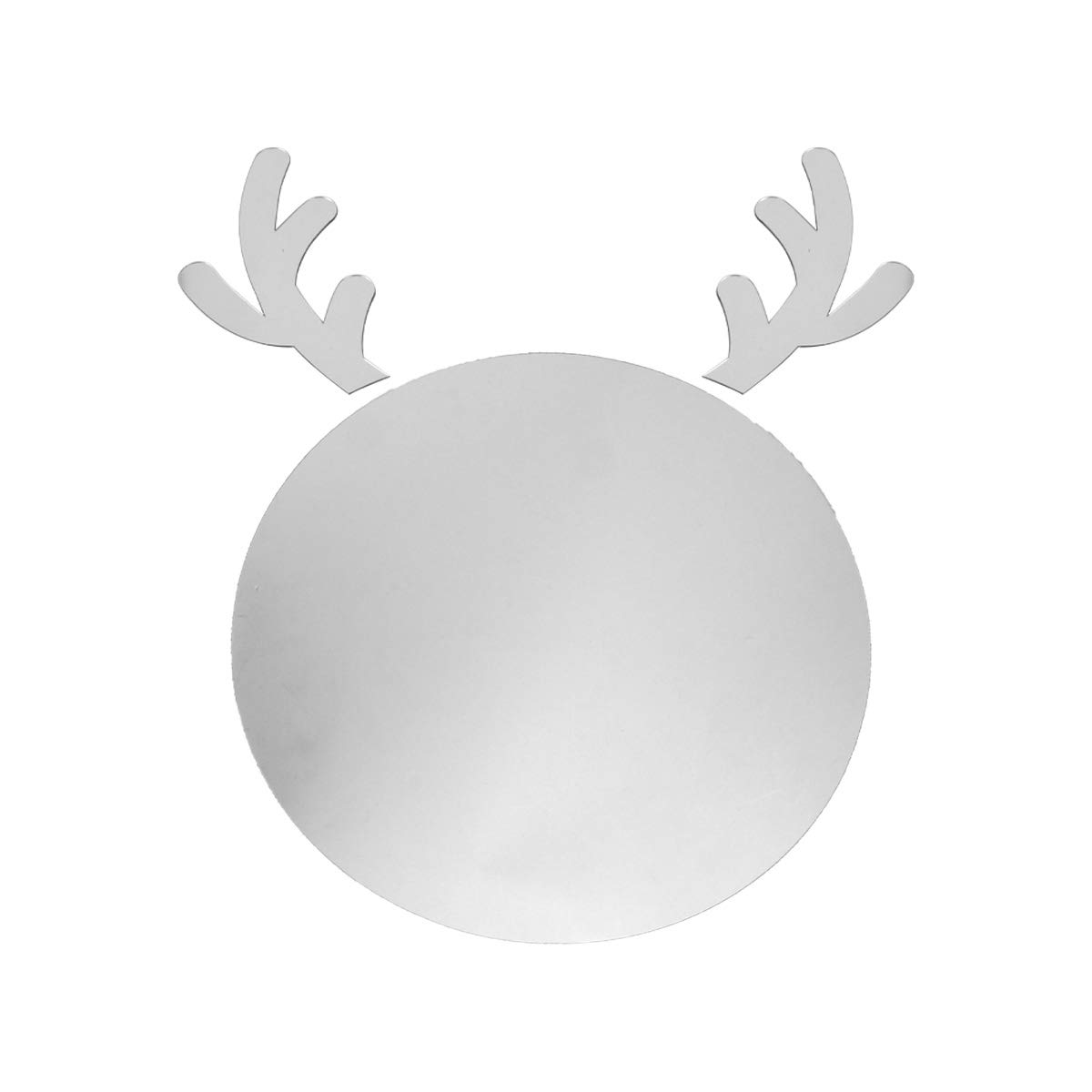 VICASKY 1Pc Acrylic Mirror Sticker - Elk Design Wall Decal for Home Decor, Self-Adhesive Mirror Wall Stickers for Living Room, Bedroom, Bathroom & Nursery