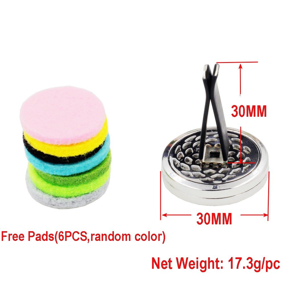 YOYONY Magnetic Car Air Freshener - 6 Colorful Felt Refill Pads with Essential Oils, Aromatherapy Vent Clip & Stainless Steel Locket - Perfect Gift for Drivers (Angel Wings Design) | Freshen Your Car, Office or Home