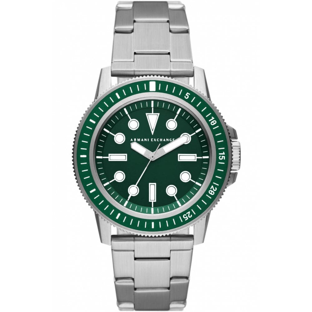 Armani Exchange Leonardo Analog Green Dial Men's Watch AX1860 - Stylish Casual & Business Timepiece for Everyday Wear