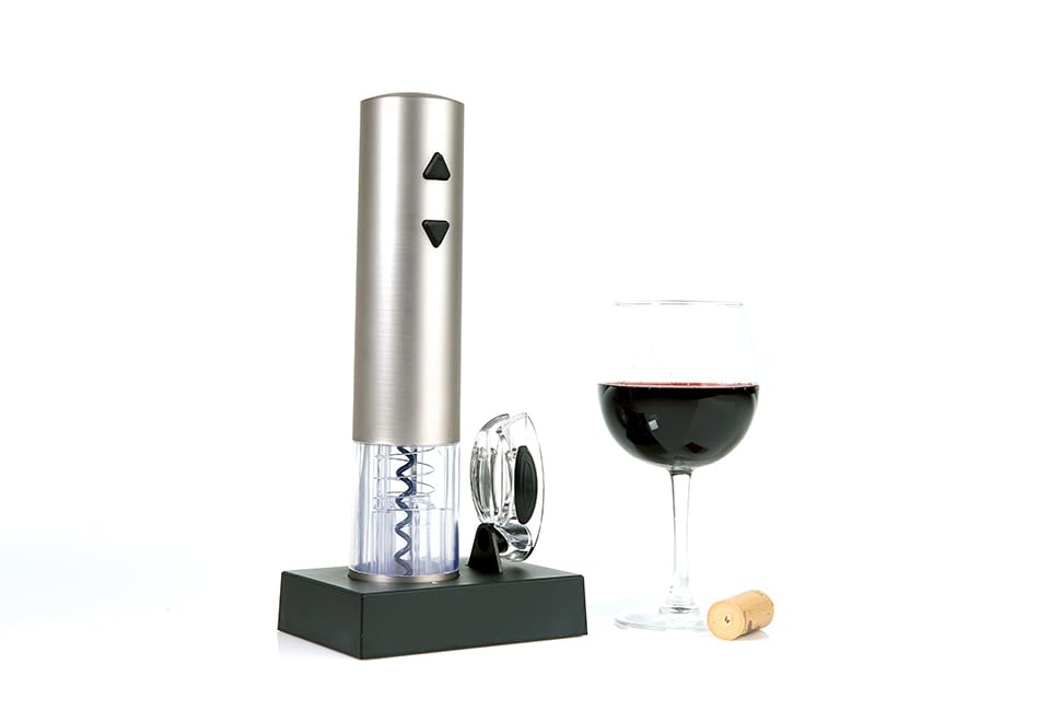 Premium Rechargeable Electric Wine Opener with Built-in Foil Cutter - Cordless Automatic Corkscrew for Easy Wine Bottle Opening - Perfect for Home, Parties & Gifts