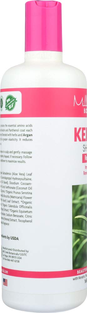 Mill Creek Keratin Shampoo 16oz - Repairing & Strengthening Hair Treatment for Damaged Hair - Sulfate-Free Formula with Natural Keratin Protein - Perfect for Daily Use & Salon-Quality Results at Home
