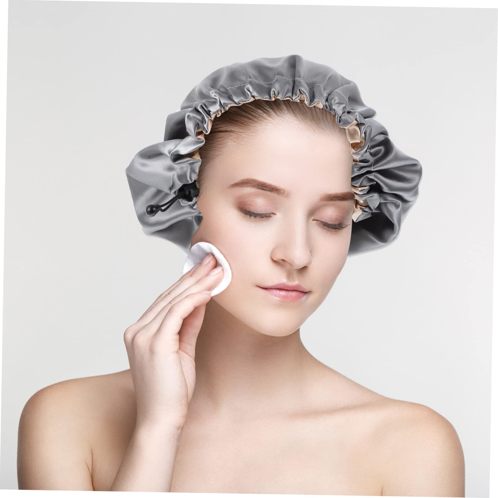 FRCOLOR Unisex Hair Bonnet for Sleeping - Soft Elastic Hair Loss Protection Cap for Women & Men - Styling Headscarf for Bathing, Showering & Night Care - Perfect for Natural Hair, Braids & Locs Protection