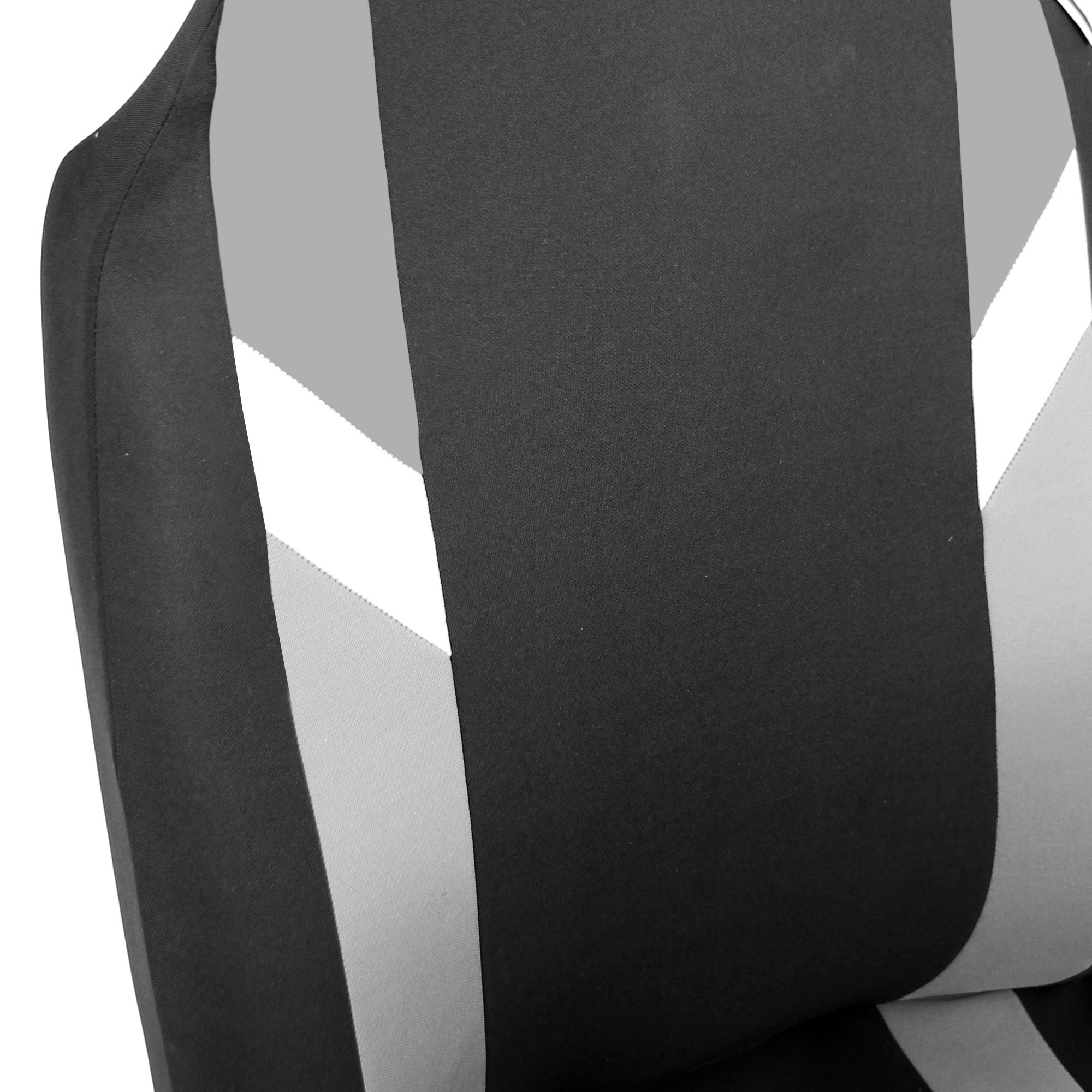 FH Group Universal Fit Automotive Seat Covers - Supreme Modern Gray Set (1-Piece Front + Split Bench Rear) | Airbag Compatible for SUV & Sedan | Durable Protection for Daily Commute & Road Trips