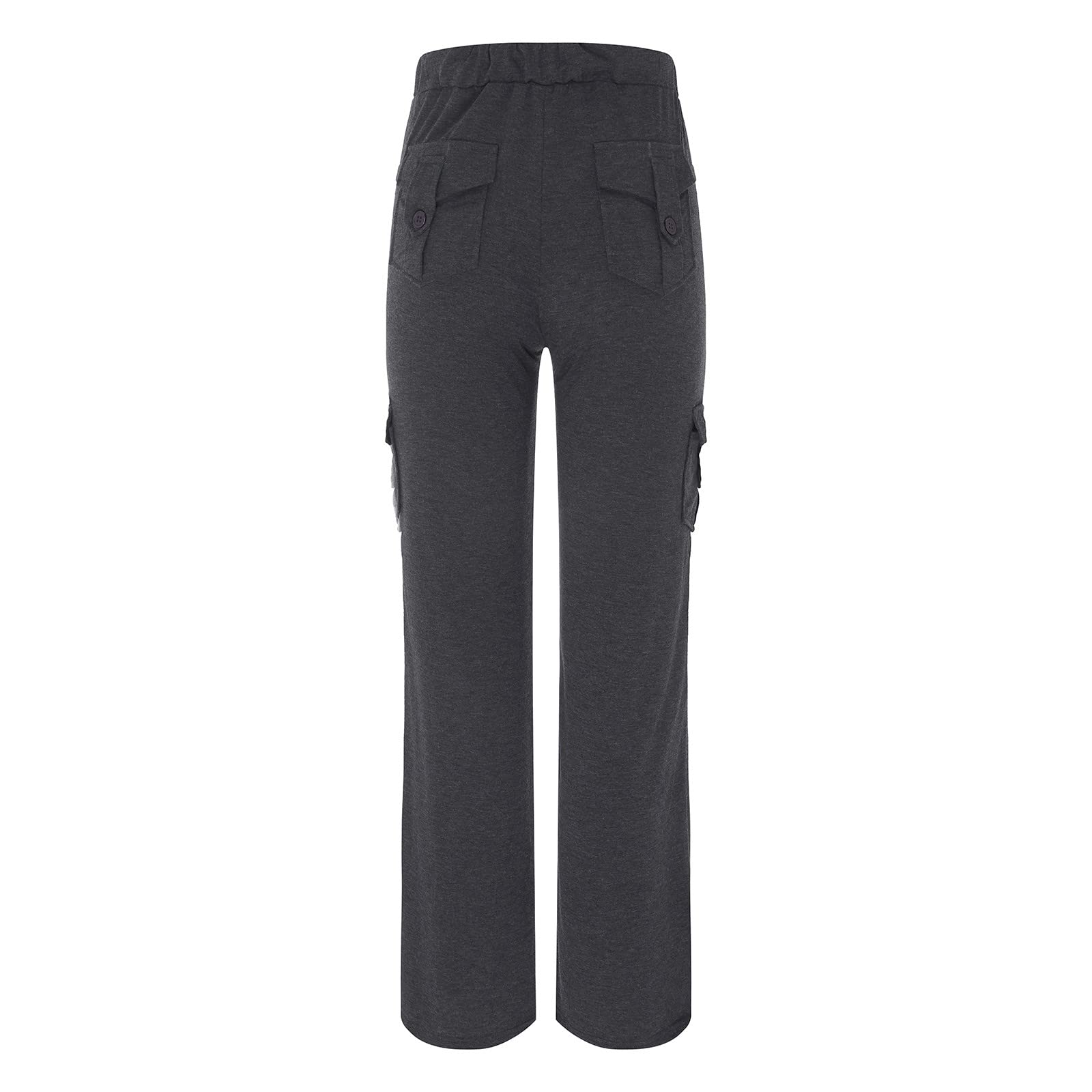 Women's High Waisted Bootcut Cargo Yoga Pants - Stretchy Comfortable Flare Leggings with Pockets - Perfect for Workouts, Running Errands & Casual Wear