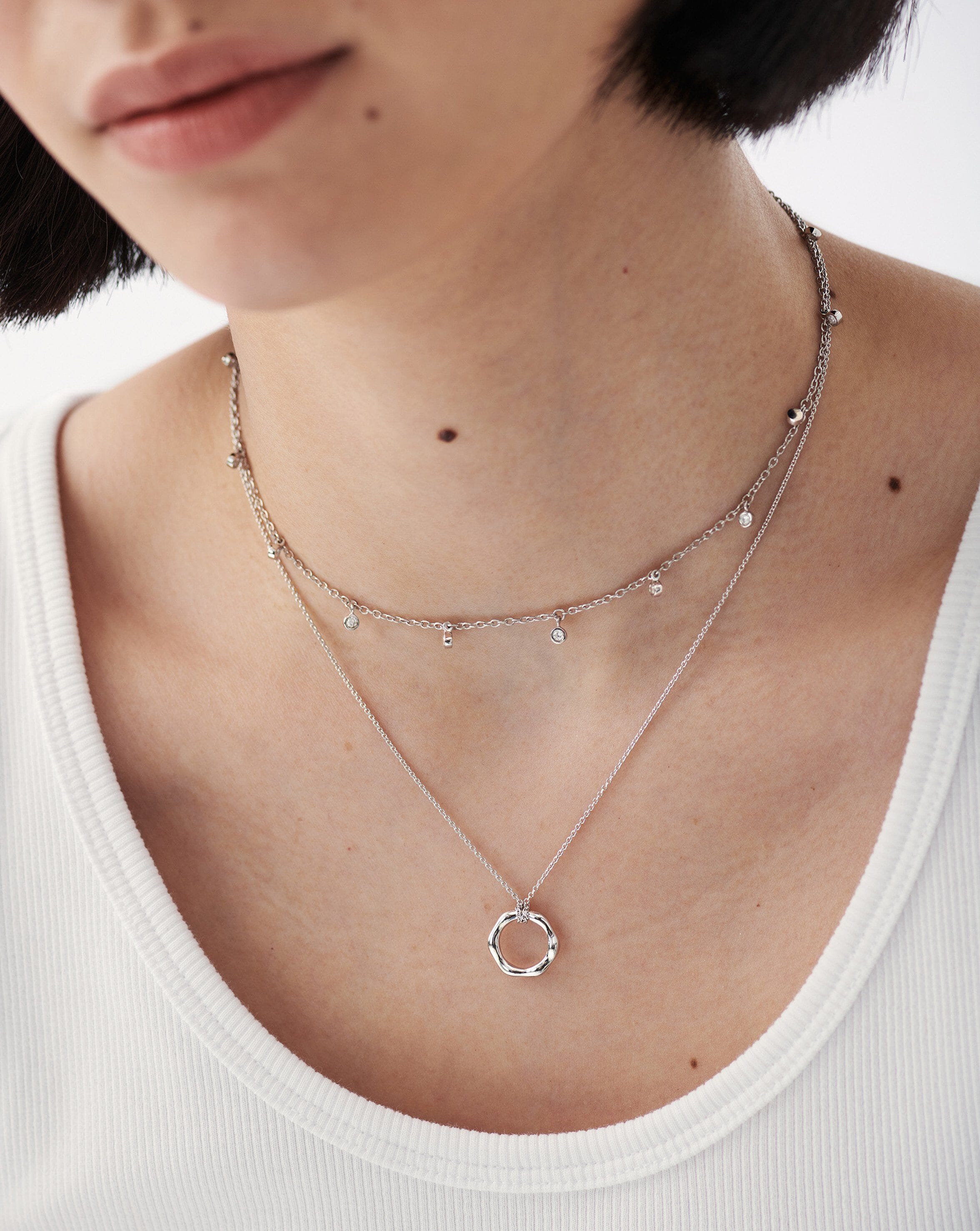 Mini Molten Pendant Necklace - Dainty Gold & Silver Lava Jewelry for Women - Perfect for Casual Wear, Date Nights & Gifts