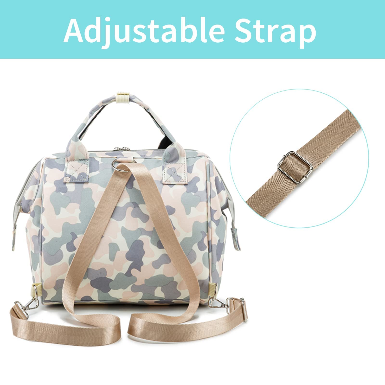 Beaulyn Small Diaper Bag Backpack - Mini Waterproof Diaper Tote with Insulated Pocket for Baby Essentials | Perfect for Travel, Daycare & On-the-Go Parents