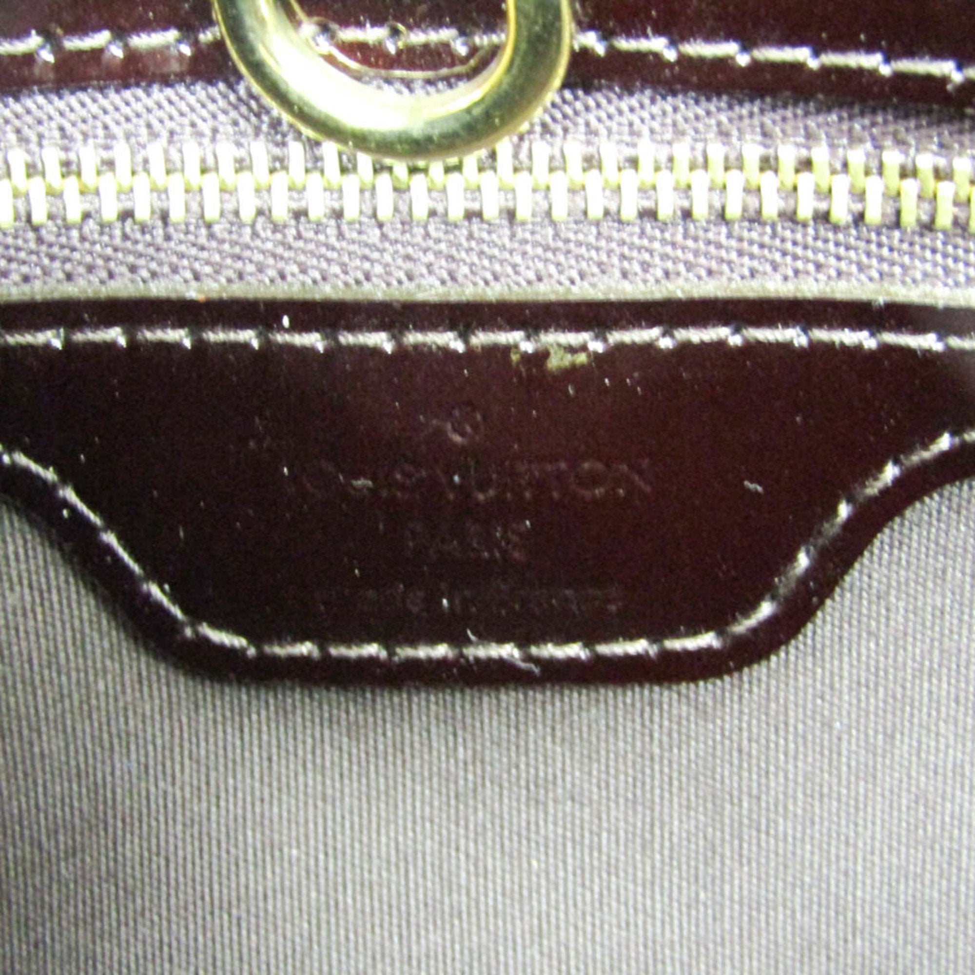 Luxury Burgundy Patent Leather Handbag with Emblematic Monogram - Elegant Women's Designer Purse for Work, Party & Evening Events