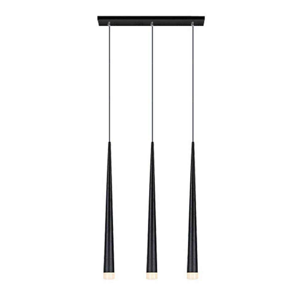 Italian Modern Metal Bamboo Shoot Ceiling Pendant Light - 3 Head Oblong Chandelier for Dining Room, Kitchen Island, Bar Counter & Staircase Lighting - Elegant Hanging Lamp Fixture for Home Decor