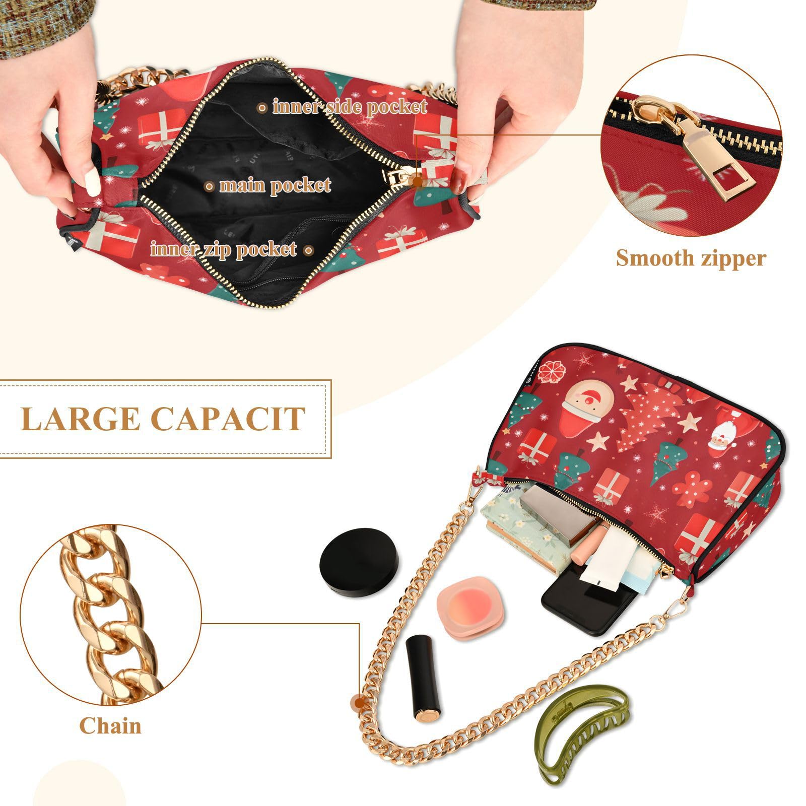 **Stylish Christmas Gift Set for Women - Crossbody Bags, Tote Bags & Clutch Purses | Perfect for Holiday Parties, Travel & Everyday Use**