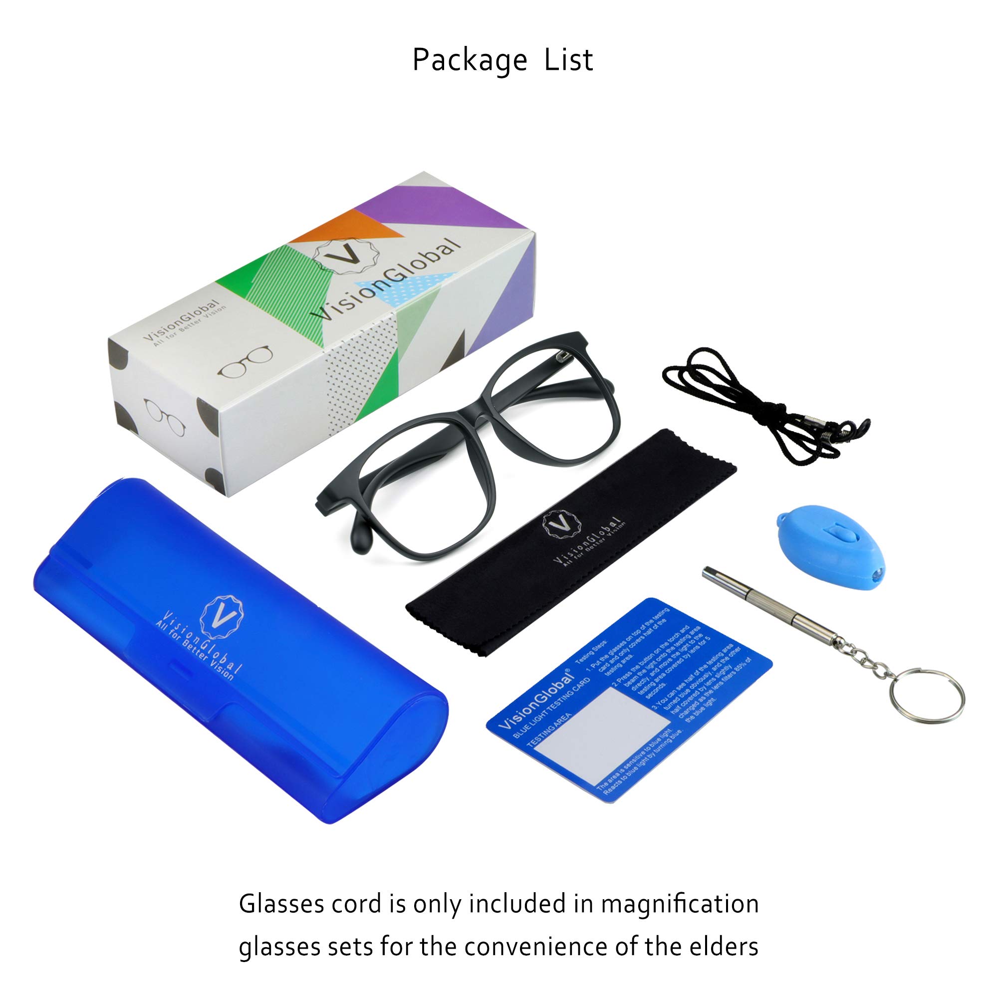 VisionGlobal Blue Light Blocking Glasses for Women & Men - Anti Glare Computer & Reading Glasses with Stylish Oval Frame - Perfect for Office Work, Gaming & Screen Time