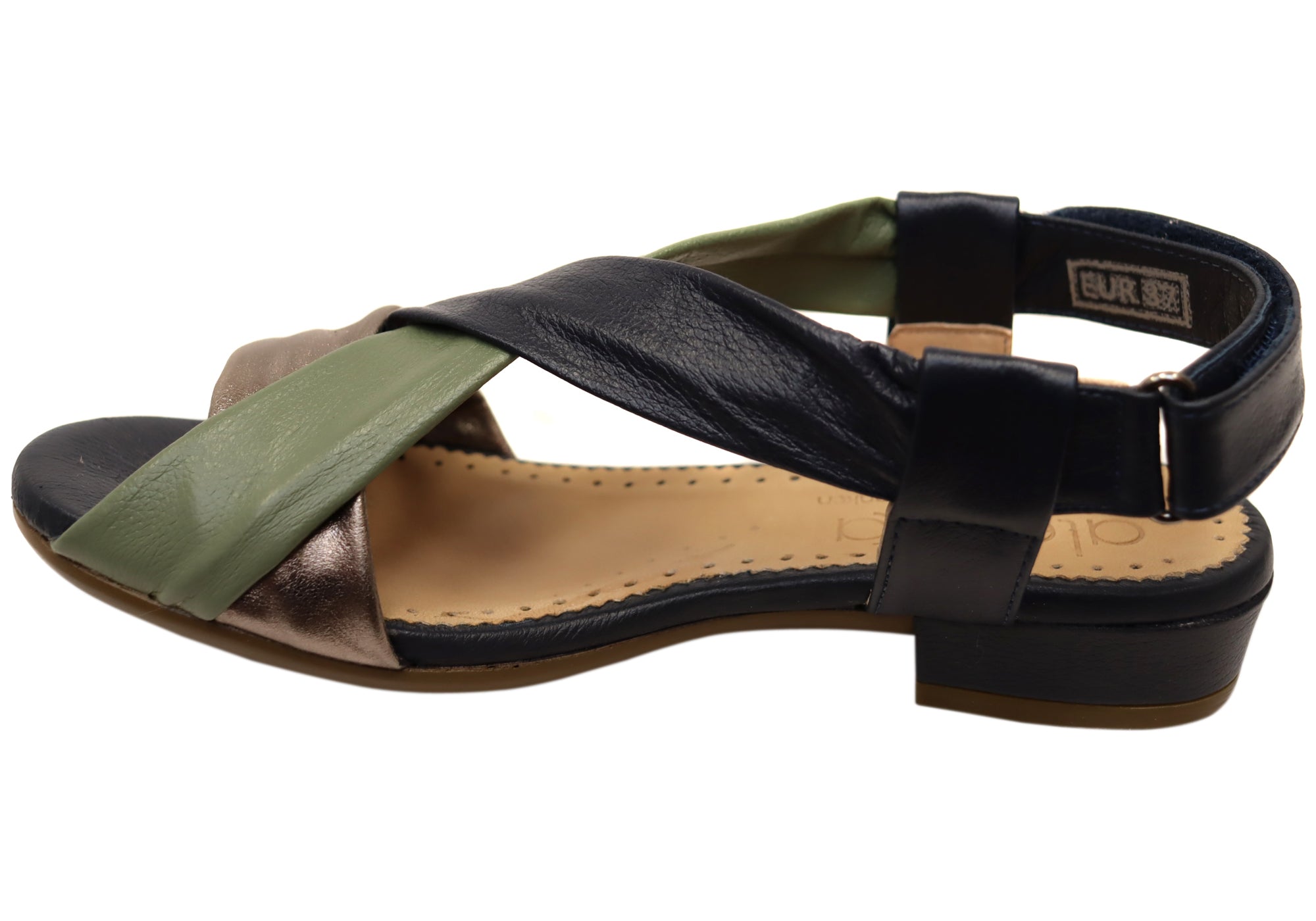 Opananken Janice Women's Comfortable Brazilian Leather Sandals - Breathable Summer Slides for Beach, Pool & Casual Outings